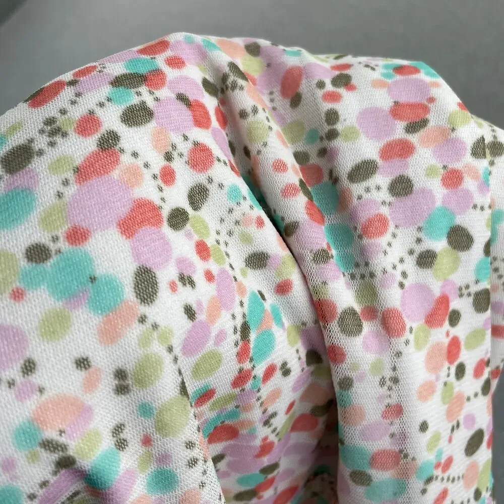 Vintage Y2K NY & Co Skirt XL Colorful Polka Dot Flare Hem Preppy Fairy Coquette